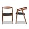 Baxton Studio Harland Mid-Century Modern Black Faux Leather Upholstered and 2-Piece Wood Dining Chair Set Set of 2 188-11679-ZORO - alternate 7